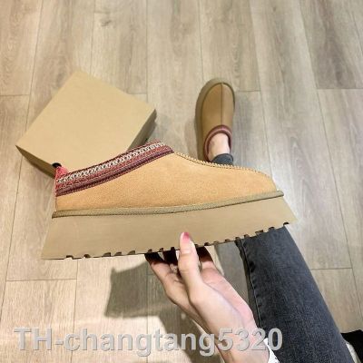 2023changtang5320 BOOTS สำหรับผู้หญิงใน 2023 ฤดูหนาวแบรนด์ใหม่ PLUS หนาแถม ครึ่ง Slips รองเท้าผ้าฝ้ายรองเท้าหิมะ