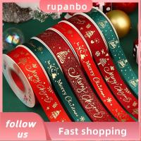 RUPANBO039392692 ตกแต่งต้นคริสต์มาส ริบบิ้นคริสต์มาส สำหรับปีใหม่ 25มิลลิเมตร25หลา ริบบิ้นผ้ากรอสเกรน ของขวัญสำหรับเด็ก วันคริสต์มาส Navidad ริบบิ้นห่อของขวัญ บ้านในบ้าน