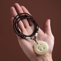 Natural white jade hollow dragon pendant dragon shaped sweater chain real jade pendant female jade pendant male necklace versatile NXRU NXRU