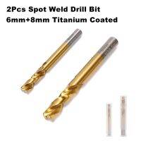 2Pcs/Lot Spot Weld Drill Bit (6mm+8mm) Titanium Coated High Speed Steel Cobalt HSS-Co for Car Welding Points  Auto Panel Repair Drills Drivers