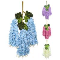 Artificial Garland Vines for Room Decor Pastoral Style Flower Vines with Purple Artificial Wildflowers Decoration for Weddings Home Decor Outdoors applied