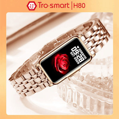 ZZOOI Rose Gold Smart Watch Women Luxury Smartwatch Smart Clock For Android IOS Fitness Tracker Steel Smart-watch Trosmart Brand