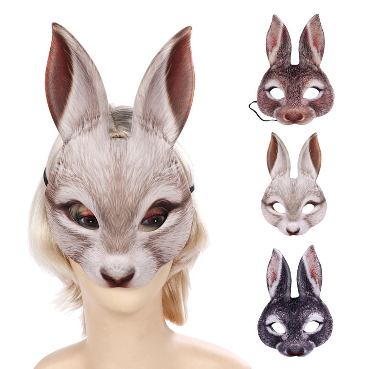 microgood-ชุดปาร์ตี้หน้ากากกระต่าย-ชุดอุปกรณ์ตกแต่งประดับหน้ากระต่ายอีสเตอร์หน้ากากพอดีตัว