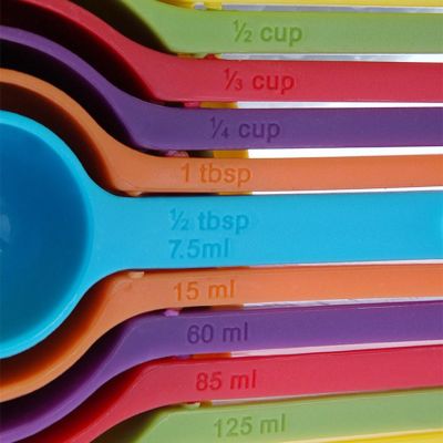 allbuy] 6 Pcsset Measuring Spoons Colorful Plastic Measuring Spoon Sugar Baking Spoon