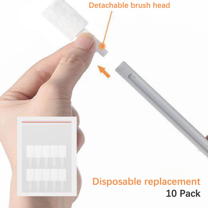 WIKHOSTAR 10/30pcs Disposable Crevice Cleaning Brush Tool Kit Disposable  Toilet Brush Multifunctional Gap Corner Cleaning Brush