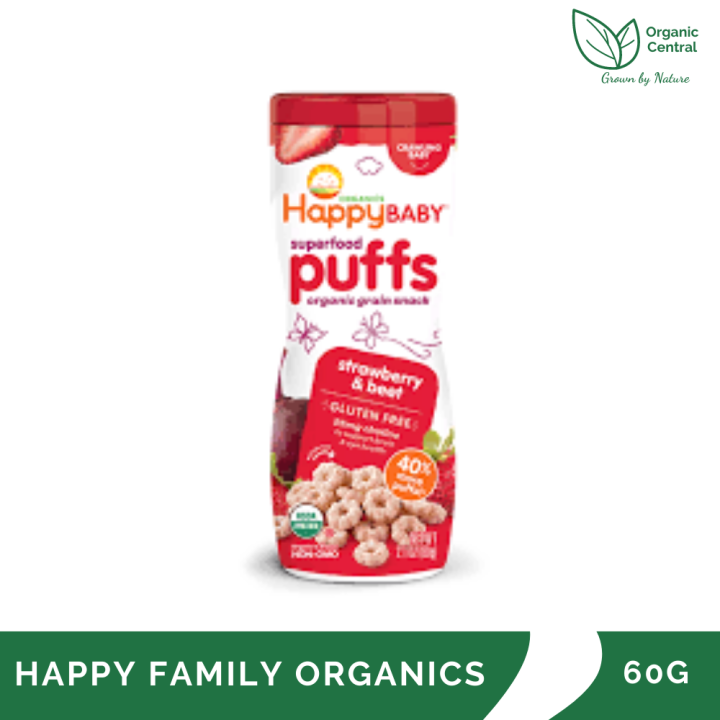 Happy Baby Puffs Strawberry & Beet 60g Lazada PH