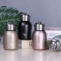 【cw】Mini Cute Coffee Mug Thermos Stainless Steel Travel Beverage Water Bottle Thermos Mug and Mug Pot Belly Thermos Cup 300ML ！