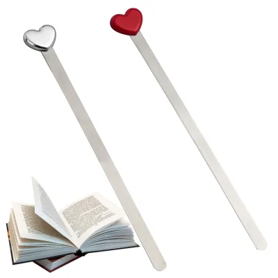 Stainless Steel High-quality Baking Paint Originality Heart-shaped Metal Bookmark Hardware