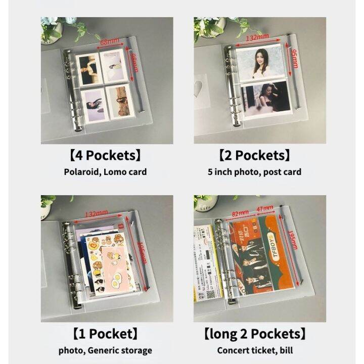 อัลบั้มรูปภาพแขนมาตรฐาน-a5-binder-sleeves-1p-2p-4p-10-ชิ้น