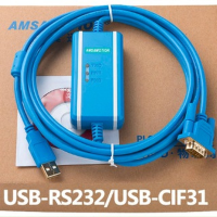 สวิตช์ USB CS1W-CIF31พอร์ตอนุกรมสายเคเบิลอุตสาหกรรม RS232พร้อมการประกันคุณภาพ USB-CIF31 USB-RS232