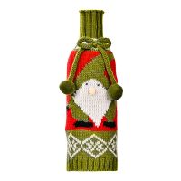 Cute Christmas Sweater Wine Bottle Cover, Reusable Wine Bottle Cover for Holiday Party Christmas Table Decoration