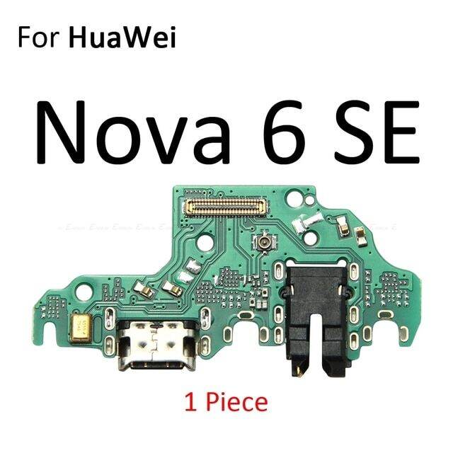 ขั้วต่อพอร์ตชาร์จชิ้นส่วนบอร์ดสายดิ้นพร้อมไมโครโฟนไมค์สําหรับ-huawei-nova-7i-7-6-se-5t-5i-4e-4-3-3i-3e-2s-2i-2-plus