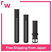 สายรัดสีดำ18มม. ซิลิโคน/หินชนวน010-12932-05 [Garmin]