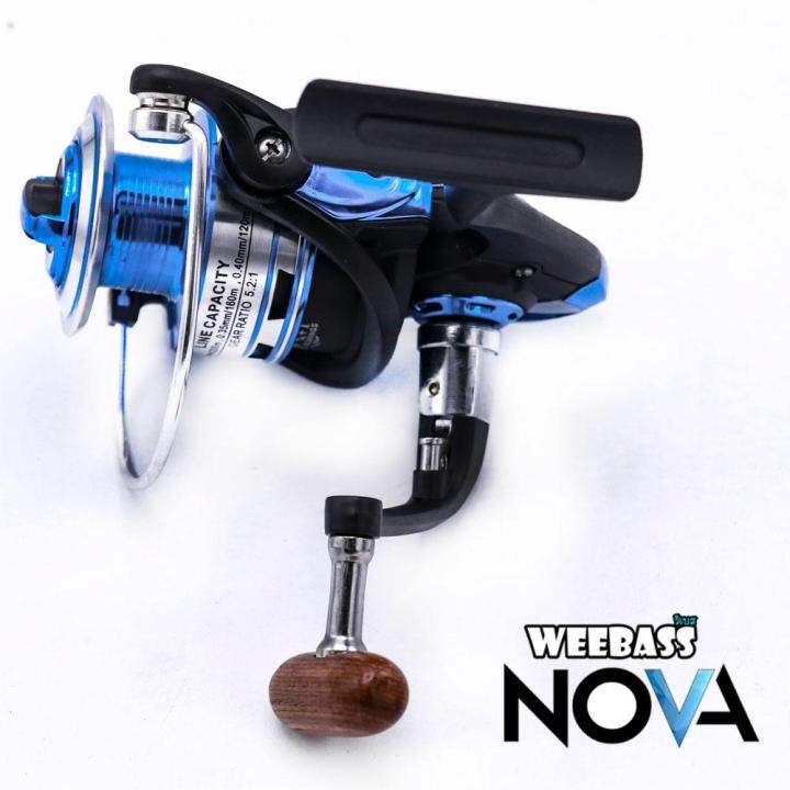 อุปกรณ์ตกปลา-weebass-รอก-รุ่น-nova-blue-4000-รอกตกปลา-รอกสปินนิ่ง-spinning