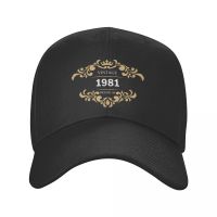 Classic Unisex Vintage Birthday 1981 Trucker Hat Adult Adjustable Baseball Cap for Men Women Hip Hop