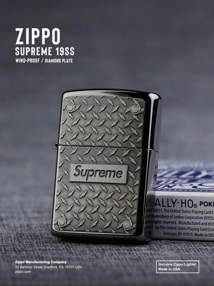 National Supreme 19SS Diamond Plate Zippo Zippo co-branded metal
