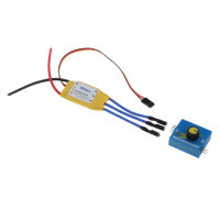 Pezhong DC 12V 30A ESC ไร้แปรงถ่าน,พร้อมตัวควบคุมความเร็วมอเตอร์สำหรับเครื่องบินรุ่น RC