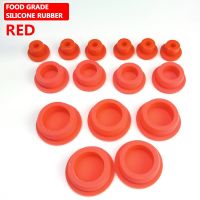 Merah 13Mm Hingga 48Mm untuk Makanan Kelas Silikon Karet Putaran Lubang Plug Blanking Ujung Topi Tabung Pipa Stopper T Sisipan Penutup Segel Debu-bukti