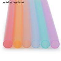 6pcs Creative Seamless Portable Flexible Transparent Silicone Straws Reusable