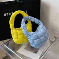 Womens Handbags Pleated Korean Fashion Nylon Mini Cloud Bag Luxury Design Tote Bag Quilted Messenger Commute Bag 가방 20X5x25cm