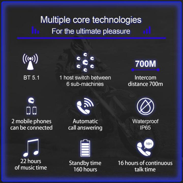 อุปกรณ์สื่อสารชนิด-c-เฮดเซ็ตอินเตอร์คอมหมวกนิรภัย850mah-16ชั่วโมงสำหรับรถมอเตอร์ไซค์เครื่องมือสื่อสารกลางแจ้ง