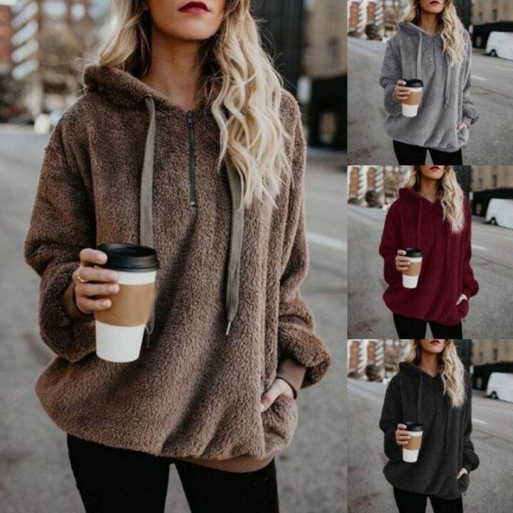 winter-women-jacket-fashion-plush-patchwork-zipper-pocket-winter-hooded-jacket-retro-loose-long-sleeve-plus-size-women-top-coat