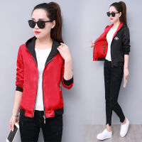 Autumn Fashion Women Casual Jacket 2021Hooded Zipper Jacket Thin Loose Short Jacket