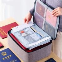 Large Capacity Document Tickets Storage Bag Certificate File Organizer Case Home Travel Passport Briefcase With Password Lock