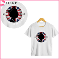 XIANP เสื้อยืดธงชาติจำลองสำหรับผู้ชายและผู้หญิง,เสื้อยืดตราประทับยูเนี่ยนแจ็คแพลตตินั่มกาญจนาภิเษกเสื้อยืดคอกลมครบรอบ70th ใช้ได้ทั้งชายและหญิงราชินีอลิซเบธเสื้อยืด Jack ยูเนี่ยนแจ็ค