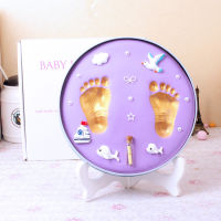 Baby footprint Babies hand foot Imprint Kit Casting Toys print Baby handprint Newborn souvenir Air Drying Soft Clay Babys gift