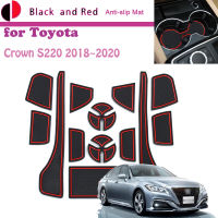 ยางประตู Groove Mat สำหรับ Toyota Crown S220 2018 2019 2020ถ้วยเบาะ Gate Slot Coaster ด้านใน Dust-Proof Anti-Slip สติกเกอร์ Pad