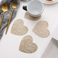 1/2/6Pcs Drink Cup Coasters Glasses Kitchen Mat PVC Placemat Hot Pad Table Placemats Dining Table Mat Heat Insulation Non-Slip