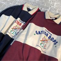 COD 【In stock】สเวตเตอร์ Cotton 2022 American vintage old-fashioned sweater womens tide brand Japanese wide bear print PO