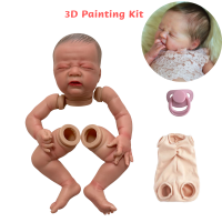 19 Inches Newborn 3D Painting Kit Reborn Baby Doll Mold With Hair And Eyelash Add Magnet More Realistic Easy DIY Toy