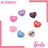 COSE Barbiestyle 10PCS ตุ๊กตาบาร์บี้จดหมาย ตุ๊กตาบาร์บี้เรซิ่นพีชหัวใจ รูปหัวใจ พวงกุญแจดีไอวาย อุปกรณ์เสริมกระเป๋า กลิตเตอร์ อุปกรณ์เครื่องประดับ DIY