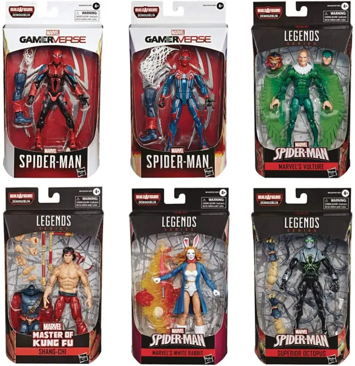 Husbro Spider-Man Marvel Legends: Vulture, White Rabbit, Shang-Chi ...
