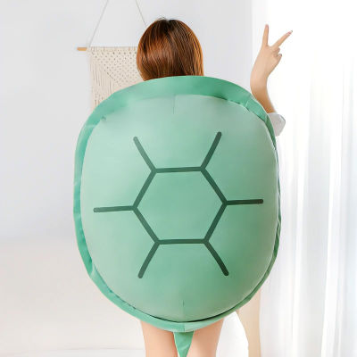 Wearable Turtle Shell Plush Toys Throw Pillow Sofa Cushions Home Gift Decor Girl