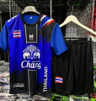 ชุดเซตกีฬา เสื้อพิมพ์ลายช้าง + โลโก้ธงชาติไทย พร้อมกางเกงโลโก้ธงชาติไทย พร้อมส่ง