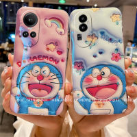 Phone Case เคส OPPO Reno10 Pro Reno10Pro + Plus 5G มีสีสันหรูหรา Rhinestone 3D วิสัยทัศน์สามมิติกันกระแทกการ์ตูนโดราเอมอนน่ารักกรอบนิ่ม2023