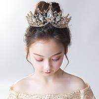 Crystal Princess Crown for Girls,Gold Kid Birthday Tiaras with Rhinestone Headpieces Accessories for Girls Wedding Prom Costume Party