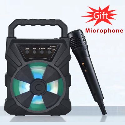 3 inch Portable Wireless Speaker Outdoor Dancing Karaoke Loud Led Super Bass Home Set Computer Wireless Microphone Speaker Wireless and Bluetooth Spea