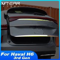 Vtear ขอบประตูด้านหลังสแตนเลส,อะไหล่ตกแต่งประตูด้านนอกรถสำหรับ Haval H6 3rd Gen 2021