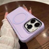 Light Purple color Leather case เคส compatible for iPhone 14 12 13 11 pro max