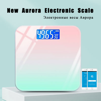 Bathroom Electronic Scale Aurora Gradient Smart Bluetooth Body Fat Scale LED Display Digital Scale Portable Electronic Scale