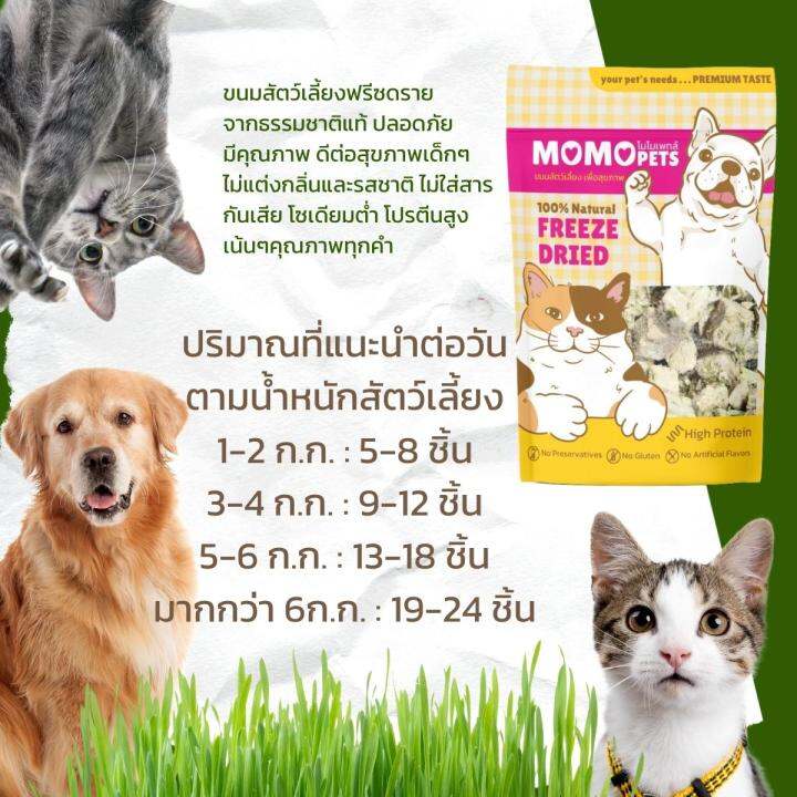 หญ้าแมวฟรีซดราย-หญ้าล้วน-และผสมไก่-ลดก้อนขน-มีวิตามิน-อัดเม็ด-ขนมสัตว์เลี้ยงหมาแมว-ทรีทแมว-ทรีทสุนัข-momopetsโมโมเพทส์จากต้นอ่อนข้าวสาลี