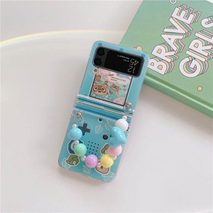 shine-electron-ทางข้ามของสัตว์-pokemon-pikachu-kirby-3มิติตุ๊กตาของเล่นเคสโทรศัพท์-samsung-galaxy-z-flip-3-4-5g-zflip3-zflip4-flip3เคส-flip4