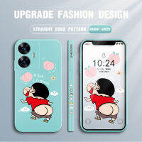 Hontinga เคสปลอกสำหรับ Realme C53 C51 NFC C55 X Narzo N53 OPPO K3 ใหม่การ์ตูน Crayon Shin-Chan เคสยางมีลวดลายขอบซิลิโคนนิ่มเหลวสี่เหลี่ยมเคสป้องกันกล้องคลุมทั้งหมดเคสป้องกันโทรศัพท์ด้านหลังเคสนิ่มสำหรับเด็กหญิงเด็กชาย