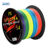 PRO 1ม้วน100/300/500เมตร4เส้น Multicolor สายการประมง Super Strength ถักลวดตกปลาเกียร์สำหรับเหยื่อ