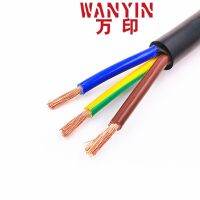 สายเคเบิลพีวีซีหลายคอร์สีดำ20AWG 0.5มม. RVV 2/3/4/5/6/7/8/10/12/14/16/20/24คอร์สายควบคุมสัญญาณลวดทองแดง