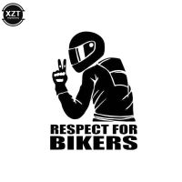 1Pcs RESPECT FOR BIKERS Auto Motorcycle Car Sticker Removable Stickers3D reflective Stickers Decals Decals  Emblems